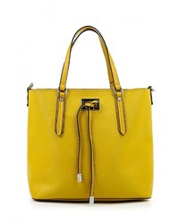 Желтая кожаная большая сумка от Tom &amp; Eva