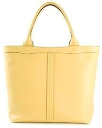 Желтая кожаная большая сумка от Valextra