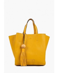 Желтая кожаная большая сумка от Vera Victoria Vito