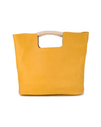 Желтая кожаная большая сумка от Simon Miller