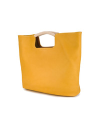 Желтая кожаная большая сумка от Simon Miller