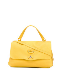 Желтая кожаная большая сумка от Zanellato