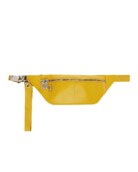 Желтая кожаная поясная сумка