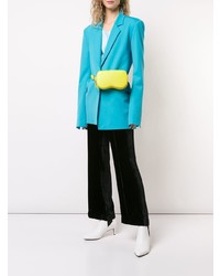 Желтая кожаная поясная сумка от Senreve