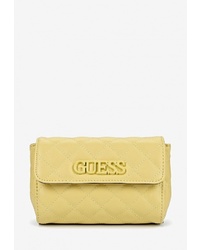 Желтая кожаная поясная сумка от GUESS