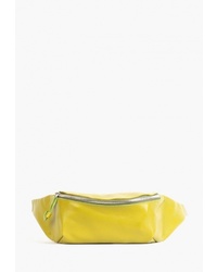 Желтая кожаная поясная сумка от Kokosina