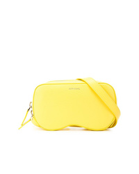 Желтая кожаная поясная сумка от Senreve