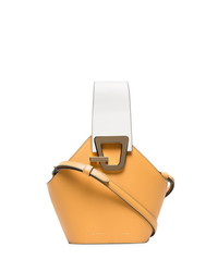 Желтая кожаная сумка-мешок от Danse Lente