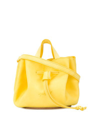 Желтая кожаная сумка-мешок от Marsèll