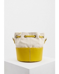Желтая кожаная сумка-мешок от Max & Co.
