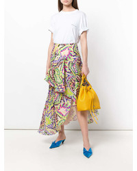 Желтая кожаная сумка-мешок от No.21