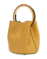 Желтая кожаная сумка-мешок от Marni