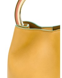 Желтая кожаная сумка-мешок от Marni