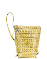 Желтая кожаная сумка-мешок от Rick Owens