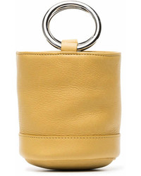 Желтая кожаная сумка-мешок от Simon Miller