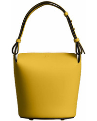 Желтая кожаная сумка-мешок от Burberry