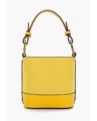 Желтая кожаная сумка-мешок от Topshop