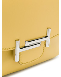 Желтая кожаная сумка-саквояж от Tod's