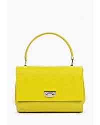 Желтая кожаная сумка-саквояж от Fabio Bruno