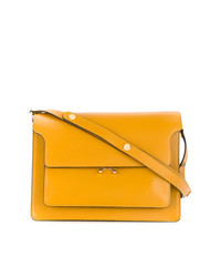 Желтая кожаная сумка-саквояж от Marni
