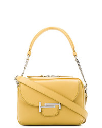 Желтая кожаная сумка-саквояж от Tod's