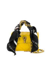 Желтая кожаная сумка через плечо с украшением от Ermanno Scervino