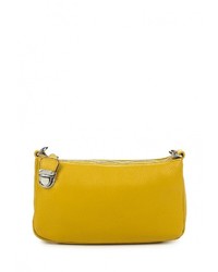 Желтая кожаная сумка через плечо от Fabretti