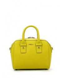 Желтая кожаная сумка через плечо от Furla