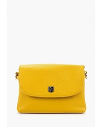 Желтая кожаная сумка через плечо от Laccoma