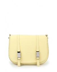 Желтая кожаная сумка через плечо от LAMANIA