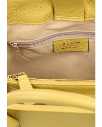 Желтая кожаная сумка через плечо от Le camp