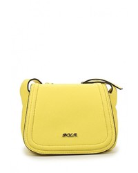 Желтая кожаная сумка через плечо от Pola