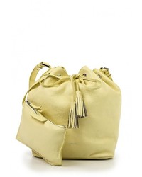 Желтая кожаная сумка через плечо от Tru Trussardi