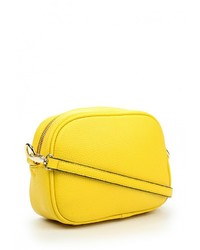 Желтая кожаная сумка через плечо от Vitacci