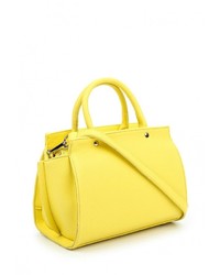 Желтая кожаная сумка через плечо от Vitacci