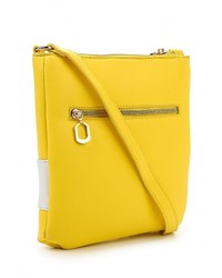 Желтая кожаная сумка через плечо от Vitacci