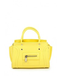 Желтая кожаная сумка через плечо от Vitacci