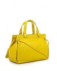 Женская желтая кожаная сумка от Coccinelle