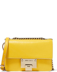 Женская желтая кожаная сумка от Jimmy Choo