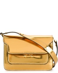 Женская желтая кожаная сумка от Marni