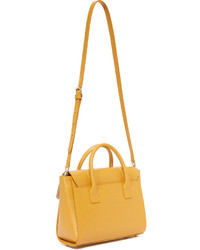 Женская желтая кожаная сумка от Furla