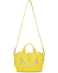 Женская желтая кожаная сумка от Kenzo