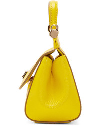 Женская желтая кожаная сумка от Dolce & Gabbana