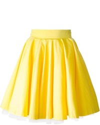 Желтая короткая юбка-солнце от Philipp Plein