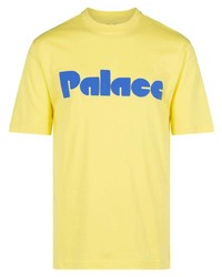 Мужская желтая кружевная футболка с круглым вырезом от Palace