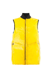 Мужская желтая куртка без рукавов от Isaac Sellam Experience