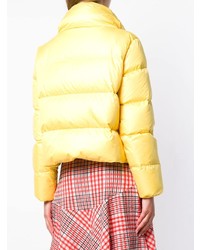 Женская желтая куртка-пуховик от Bacon