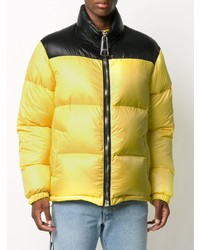 Мужская желтая куртка-пуховик от Moschino