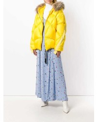 Женская желтая куртка-пуховик от As65