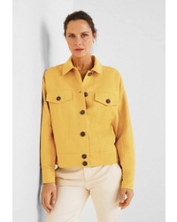 Женская желтая куртка-рубашка от Mango